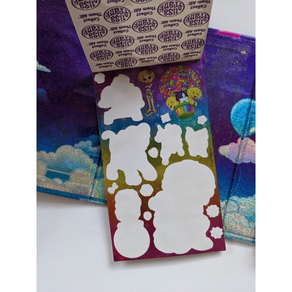 Vintage Lisa Frank Balloon Buddies Address Book Planner Stickers Casey‎ Dogs Cat - Picture 9 of 14